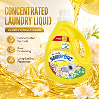 Lessive liquide concentrée super nettoyante et adoucissante Sunrise Factory 3L, écologique, parfum jasmin, pour l'Afrique