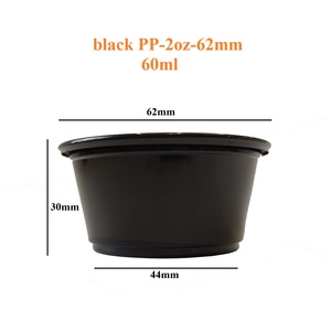 25ml/30ml/40ml/60ml/75ml/100ml/120ml/150ml <span class=keywords><strong>PP</strong></span> cốc nhựa dùng một lần nước sốt rõ ràng màu đen và trắng <span class=keywords><strong>PP</strong></span> chất liệu - Product Image 6