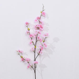 Kunstmatige 4-takken kersenbloesem/sakura tak lange zijden bloem bruiloft buiten fotografie rekwisieten decoratie boog gids - Product Image 5