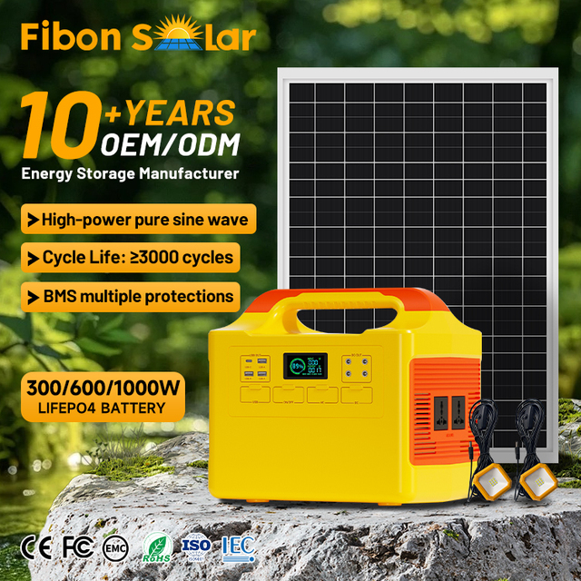 300W 600W 1000W Portable Power Station Wholesale Battery LiFePO4 Solar Energy Generator Outdoor Camping Home Emergency