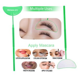 Half Moon Shape Lash Mirror Green <b>Makeup</b> Tool for Eyelash Extension Supplies Custom Made Mirror for Lashes Extensions Bahasa Pro - Product Image 6