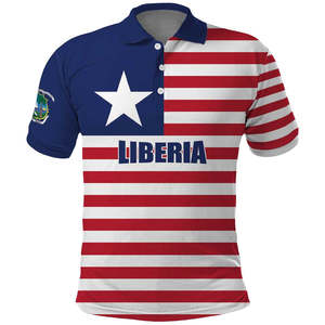 Camiseta Polo Personalizada del Día de la Bandera de <span class=keywords><strong>Liberia</strong></span>, Nuestra Bandera, Nuestro Orgullo, Camiseta Polo del Día de la Independencia de <span class=keywords><strong>Liberia</strong></span> Más Vendida, Hecha a Medida 2026 - Product Image 2