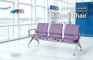 كراسي انتظار عصرية للمساحات العامة في المطارات والمستشفيات ومحطات الحافلات - مقاعد متتالية من الجلد الصناعي متينة للاستخدام التجاري - Product Image 3