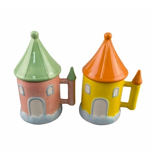 Taza de Cerámica con Tapa <span class=keywords><strong>3D</strong></span> con Diseño de Cuerda, Taza de Café Mágica Estilo Mediterráneo Macaron para Regalos - Product Image 2