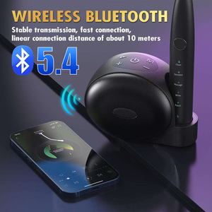 ลำโพงพกพา เครื่องเล่น USB IPX6 กันน้ำ ลำโพงไร้สายคุณภาพเยี่ยม พร้อมชุดแปรงสีฟันไฟฟ้าสำหรับห้องน้ำ - Product Image 4