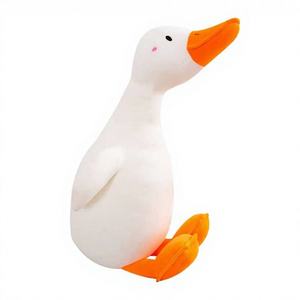 Almohada de Peluche de Pato Blanco Grande Personalizada al por Mayor, Juguete de Peluche Creativo, Almohada Larga de Animal para Dormir, Regalos Lindos de San Valentín de Dibujos Animados - Product Image 1