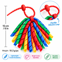 Étiquette de bagage en silicone colorée, identificateur de sac de voyage, étiquette de poignée de valise flexible, marqueur de sac léger pour le voyage