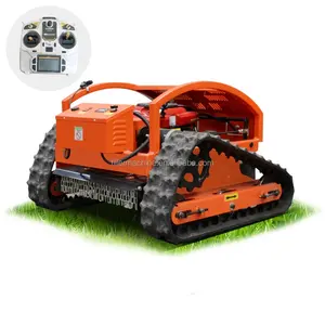 Tondeuse à gazon automatique intelligente, robot portatif avec télécommande, parfait pour la ferme, piste en caoutchouc, parfait pour désherbage, vente en gros,