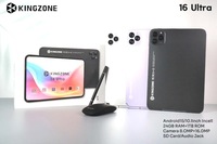 Tablet PC KINGZONE 16 ultra 10.1 Inch Android 15 Berkualitas Tinggi dengan Keyboard dan Mouse 24G+1TB Tablet Pembelajaran untuk Anak dan Dewasa
