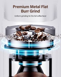 เครื่องบดเมล็ดกาแฟแบบปรับได้ รุ่นฮิตขายดีปี 2025 พร้อมหัวบดแบบกรวย ป้องกันไฟฟ้าสถิตย์ ปรับระดับการบดได้ 25 ระดับ - Product Image 3