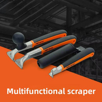 Grattoir industriel ergonomique bicolore antidérapant en carbure, robuste, pour enlever la rouille, la peinture et le mastic, avec lames remplaçables pour tuyaux