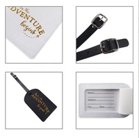 Portefeuille de voyage personnalisé en cuir PU tendance avec porte-passeport et étiquette de bagage