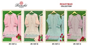 Nuevo diseño de moda Georgette bordado pesado Readymade Pakistan Suit para bodas y fiestas de la India - Product Image 6