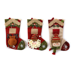 Nueva mediana de Navidad extra grande de lino con diseño de dibujos animados en 3D, decoración navideña, regalo, adorno. - Product Image 5