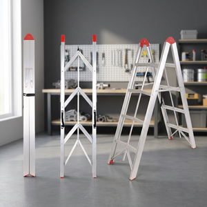 7 Step A Type Household <b>Ladder</b> Lightweight Foldable Anti Slip Aluminum Alloy Safety <b>Ladder</b> OEM For Home Indoor Attic Use - Product Image 3
