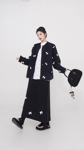 מעיל סוודר עם שרוולים ארוכים מעובה לנשים סתיו חורף סט טופ סרוג בסגנון קוריאני - Product Image 6