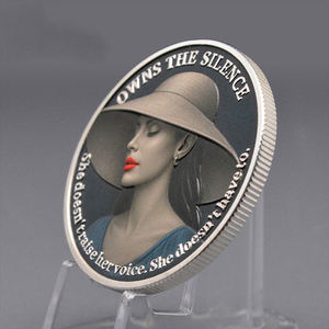 Fabricación Haga su propio recuerdo personalizado Señora Moneda <span class=keywords><strong>de</strong></span> plata chapada en metal - Product Image 4