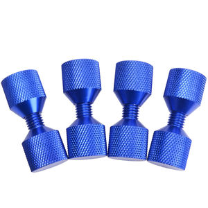 4PCS Aluminio 1-1/8 pulgadas 2 agujeros Brida Alineación Pin Firme Brida Arreglo Pin Set Negro/Rojo/Azul - Product Image 3