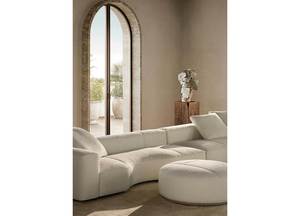 Modern Italian Design Modular Sectional <b>Sofa</b> Luxury Curved Upholstered Couch <b>for</b> High-end Living Room - Product Image 3