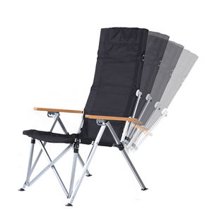 Nueva Silla Reclinable Plegable Portátil con Respaldo Alto Ajustable para Playa, Camping y Exteriores - Product Image 5