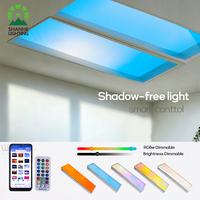 Plafonnier LED Artificiel 40W 100W RGBW, Panneau Lumineux Plafond Ciel Bleu Virtuel, Éclairage Uniforme Sans Ombre, Contrôle Intelligent par APP