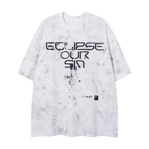 T-shirt Oversize da Uomo Estivo Hip Hop Nuovo Stile <span class=keywords><strong>Giapponese</strong></span> Streetwear di Tendenza a Maniche Corte Tinta Unita 280 Grammi in Puro Cotone Stampato - Product Image 2