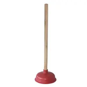 Hq2212 6 "Tpr Materiaal Duurzaam Sterk Hout Plunjer In Rood <span class=keywords><strong>Toilet</strong></span> <span class=keywords><strong>Sucker</strong></span> - Product Image 1