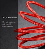 Tresse en nylon 3 en 1 Câble de charge USB multiple à charge rapide pour iPhone/Type-C/Android Câble usb 3 en 1