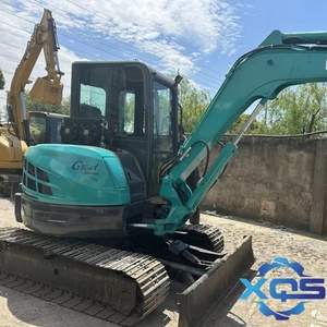 Mini-excavatrice d'occasion Kobelco SK55 d'origine japonaise en bon état, 5 tonnes, modèle SK55SR, excavatrice sur chenilles avec cabine - Product Image 4