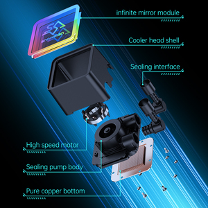 SNOWMAN Sync ARGB <span class=keywords><strong>KS120</strong></span> AIO CPU Refroidisseur D'eau Liquide 200W TDP PWM CPU PC Radiateur Pour LGA 1700 1200 1366 115X 2011 AM5 AM4 AM3 - Product Image 4