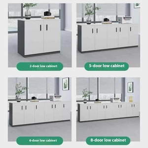 Gabinete de almacenamiento de oficina moderno con panel de madera de partición baja archivadores de diseño lateral y piso personalizables - Product Image 4
