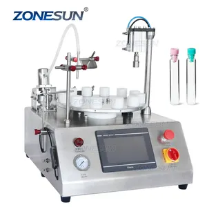 ZONESUN ZS-AFC1CP pompa a pistone in ceramica reagente tubo plastica ampolla bottiglia tappo di riempimento liquido premendo macchina