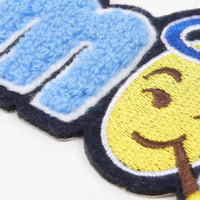 Serviette brodée Parches pas de lettres personnalisées minimales Logo Chenille patchs de broderie pour vêtements accessoires