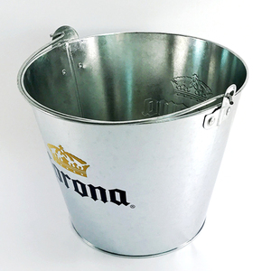 Cubo de Hielo Promocional CORONA de Metal Galvanizado con Logotipo Personalizado - Product Image 2