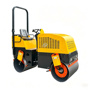 Mini Compactadora de Asfalto, Rodillo Vibratorio de Doble Tambor, Rodillo de Construcción con Motor Diésel - Product Image 4