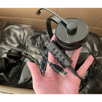 Casque d'écoute pour ordinateur de café Internet avec microphone, casque de jeu à bas prix pour ordinateur portable, double prise jack 3,5 mm