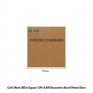 Pannello Decorativo in Sughero 20Cm Quadrato 12 Pezzi ILAN per Arredamento Casa - Product Image 2