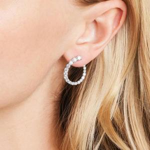 Exclusive 925 Sterling Silver Gold Plated Moissanite Hoop <b>Earrings</b> Premium Luxury Designer <b>Fine</b> Jewelry Birthday Anniversary Gif - Product Image 6