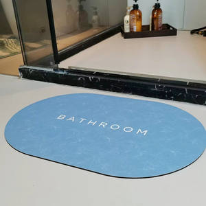 Schnellt rocknend Leicht zu reinigen Wasser absorbieren der Bad teppich Marmor Bade matte Gummi Anti-Rutsch-Bade matten - Product Image 4
