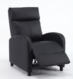 VANBOW Accent Poltrona Push Back Sofá Cadeira Reclinável Cadeira Reclinável Simples De Couro Preto