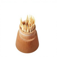 Boîte à cure-dents en bois de hêtre et noyer naturel, design minimaliste, hygiénique, pour la table à manger et la décoration intérieure