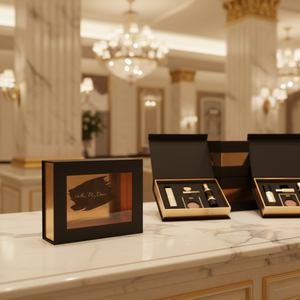 Boîte cadeau pliable en papier personnalisée avec fenêtre magnétique, boîte d'emballage avec fenêtre transparente à l'<span class=keywords><strong>avant</strong></span> pour l'emballage cosmétique - Product Image 1