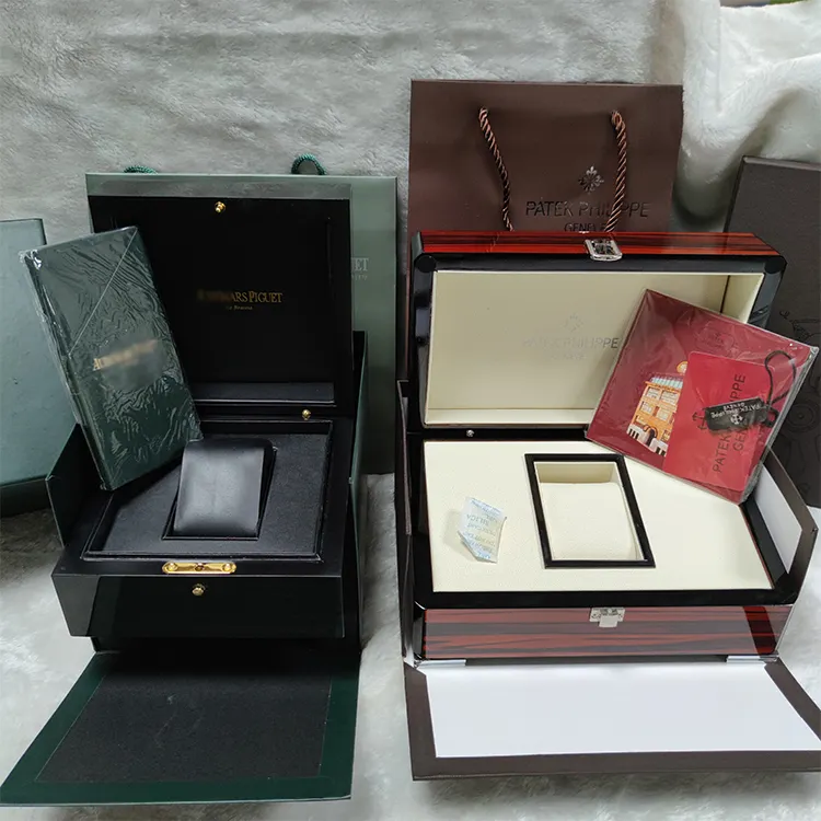 High End Luxury Men's Quartz Watch Brand Logo Packaging Watch Gift Box with Card, Book, Bag