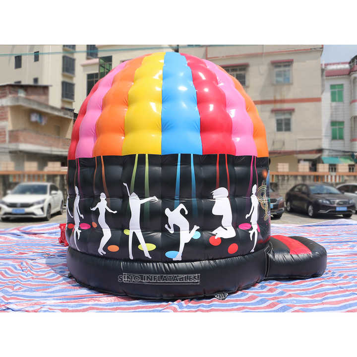 Kids N adults music party disco dome inflatable bouncy castle with