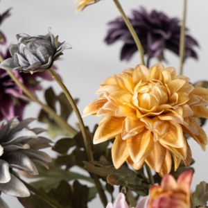 Ramo de Dalia de seda simulada hecho a mano Vintage estilo moderno y sencillo añade un ambiente artístico a cualquier espacio - Product Image 5