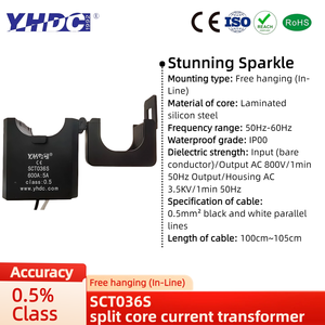 Yhdc sct036s chia lõi ct, 1A/5A đầu ra, Độ chính xác 0.5 1%, 100-600a đầu vào, công cụ miễn phí cho công nghiệp AC giám sát - Product Image 5