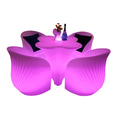 Светящаяся барная мебель, светящийся коктейльный стол и стулья, водонепроницаемый светодиодный барный стол, светодиодная мебель