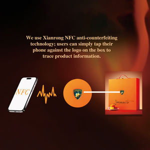 Scatola Regalo per Profumo in Carta Pietra Goffrata di Lusso Personalizzata con RFID e Codice QR per Interazione AR - Product Image 4