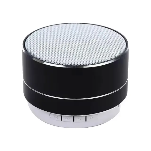 Mini haut-parleur sans fil A10U portable caisson de basses extérieur avec LED clignotante et basse en métal coloré compatible avec les téléphones mobiles