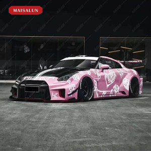 Mise à niveau vers les pare-chocs de voiture de style large LB de troisième génération pour le kit de carrosserie <span class=keywords><strong>Nissan</strong></span> GTR avec pare-chocs jupes latérales becquet d'aile de capot - Product Image 5
